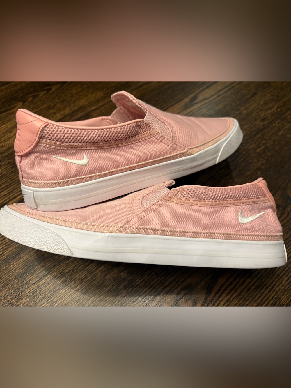 Nike Court Legacy Slip-On Pink Shoe, Women's Size 10, Canvas Sneakers